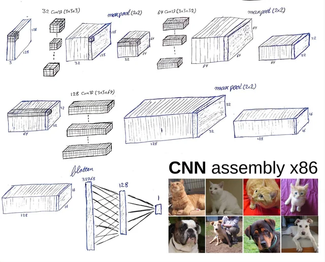 猫图像卷积操作示例,展示CNN参数共享优势