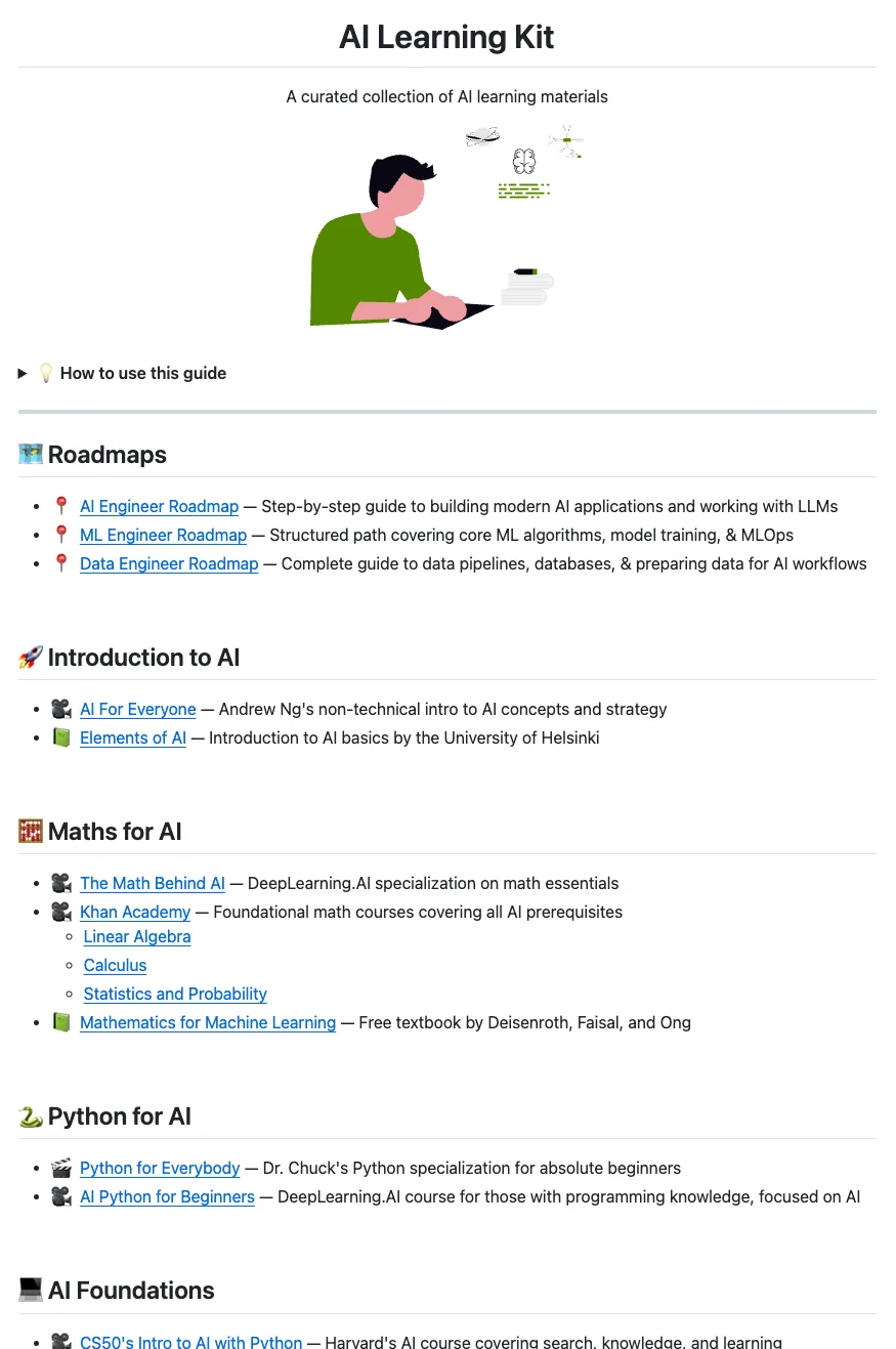 吴恩达机器学习课程与fast.ai资源的对比图，突出理论实践平衡