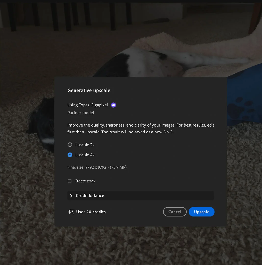 Lightroom生成式扩展功能界面操作演示